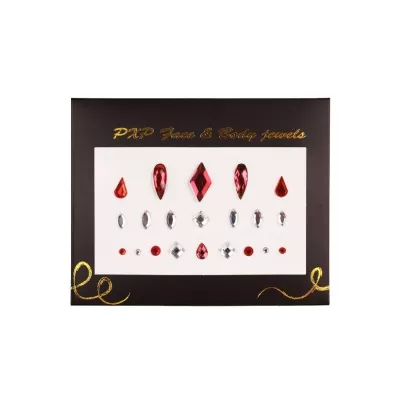 Body Jewels - Red & White - B