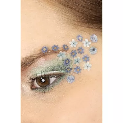 Chunky "Glitter" Cream - Flowers Blue Mix