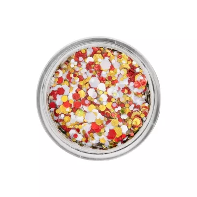 Chunky Glitter Cream - Red Yellow White