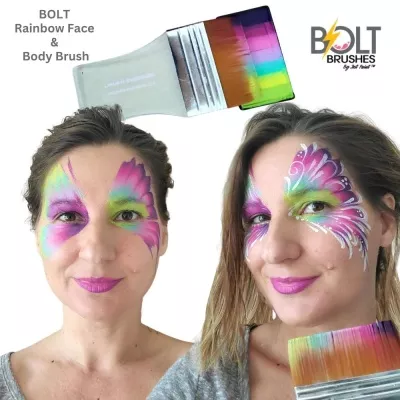 JESTPAINT - Bolt Brush - Diamond Collection - Rainbow Face and Body Brush