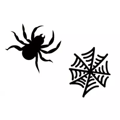 CH8406 - Duo Stencil - Spider & Web